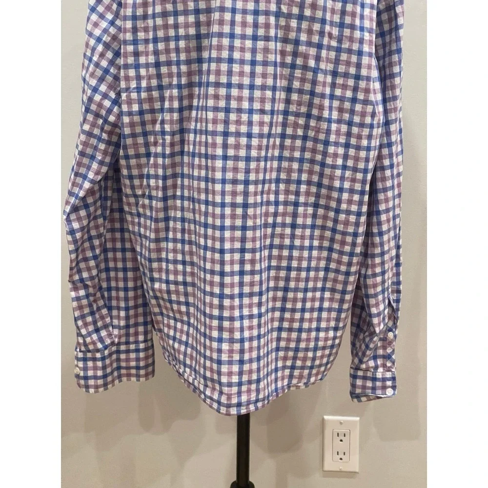 J. Crew XL Purple/Blue/White Collared Long Sleeve Slim Fit Button‎ Down